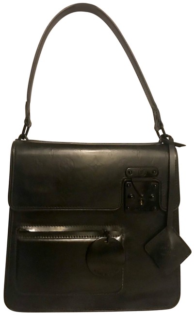 Louis Vuitton Black On Onyx Leather Satchel