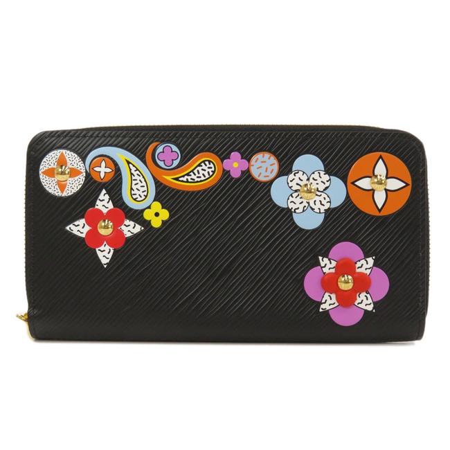 Louis Vuitton Black Zippy M62296 Flower Epi Long Leather Ladies Wallet
