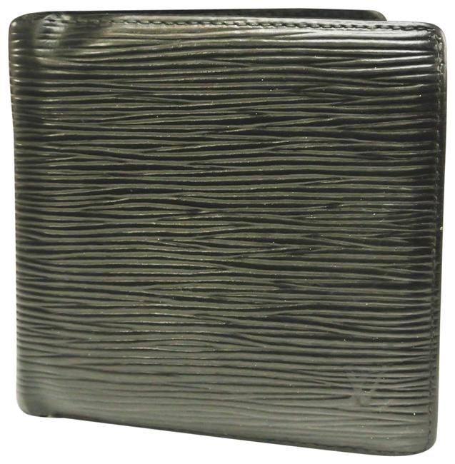 Louis Vuitton Black Silver Monogram Epi Leather Bifold Wallet
