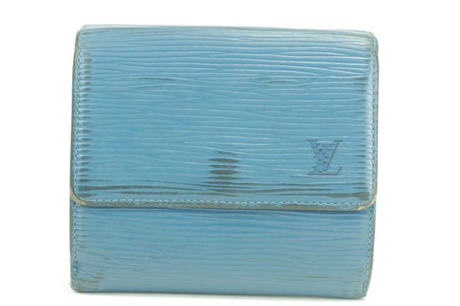 Louis Vuitton Blue 19lk0110 Epi Toledo Trifold Compact Elise Wallet