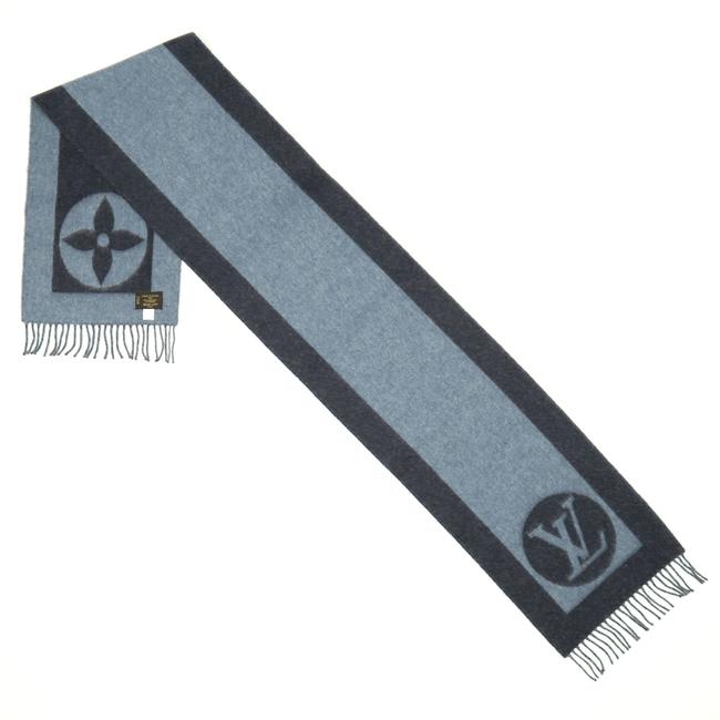 Louis Vuitton Blue Cardiff Blend Scarf Wrap