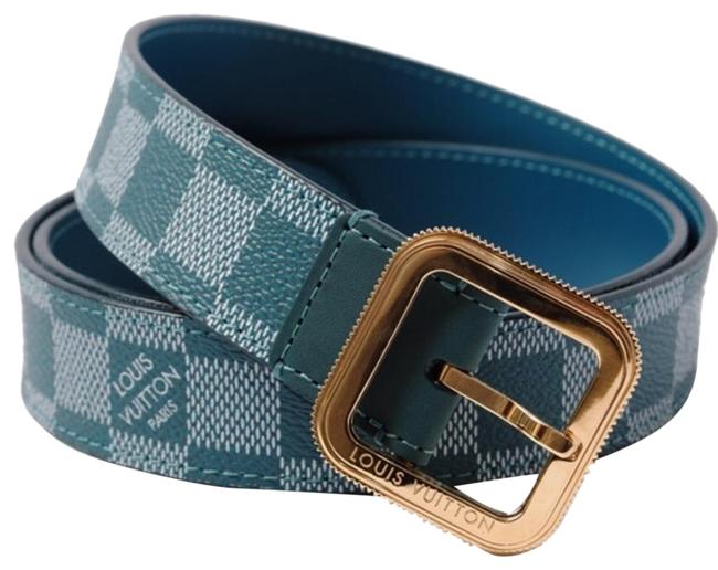 Louis Vuitton Blue Checkered Belt