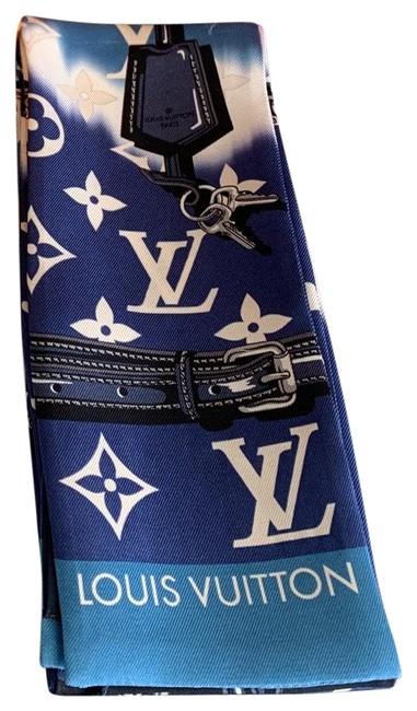 Louis Vuitton Blue Confidential Bandeau Escale Limited Edition Scarf Wrap