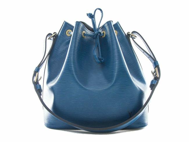 Louis Vuitton Blue Epi Petit Noe Cosmetic Bag