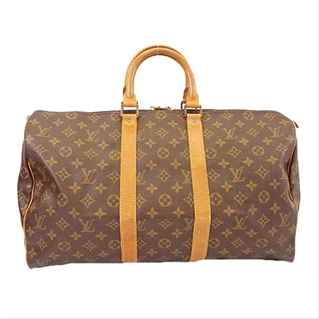 Louis Vuitton Boston Bag M41428 Men Women Unisex Brown Monogram Satchel