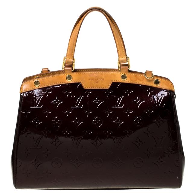 Louis Vuitton Brea Amarante Monogram Vernis Mm Burgundy Patent Leather Tote