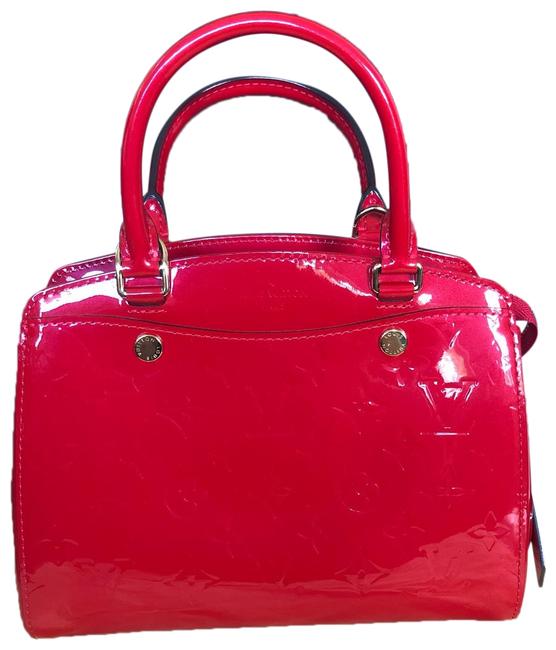 Louis Vuitton Brea Monogram Shiny Red Leather Satchel
