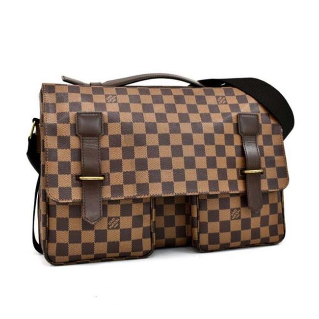 Louis Vuitton Broadway Ebene Brown Leather Shoulder Bag