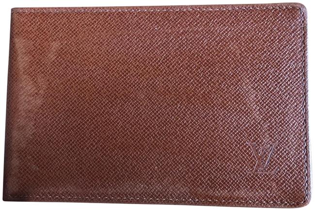 Louis Vuitton Brown Card Holder Id Case Wallet