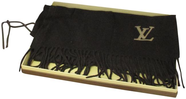 Louis Vuitton Brown Cashmere Monogram Scarf Wrap