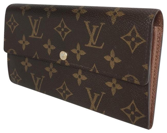 Louis Vuitton Brown Classic Monogramed Lv Sarah Wallet