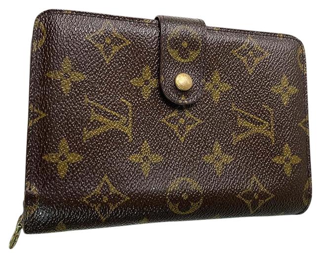 Louis Vuitton Brown Clutch Rare Zip Around Monogram Canvas Coin Wallet