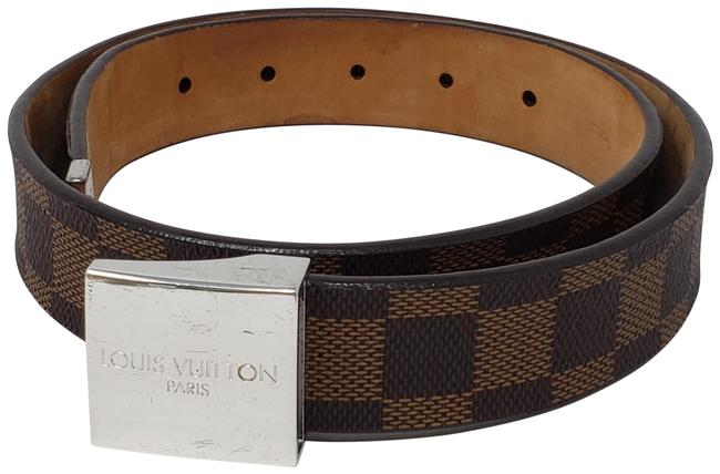 Louis Vuitton Brown Coated Canvas Ceinture Carre Damier Ebene Belt
