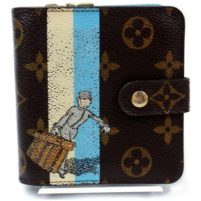Louis Vuitton Brown Compact Zip Bellboy Groom Monogram 872483 Wallet