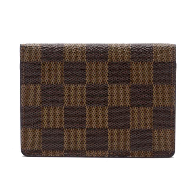Louis Vuitton Brown Damier Ebene Coated Canvas Id Card Holder Wallet