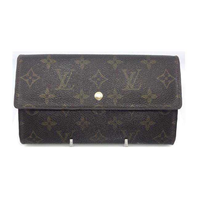 Louis Vuitton Brown Long Monogram Continental Trifold Wallet