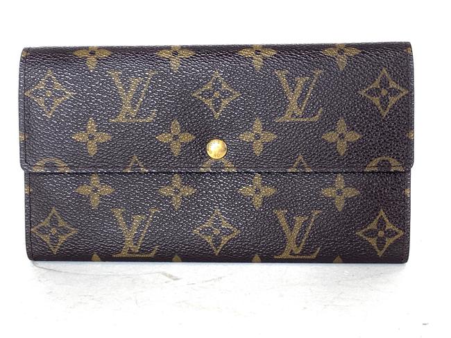 Louis Vuitton Brown Long Monogram Sarah Bifold Flap 3lva627 Wallet