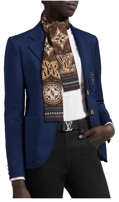 Louis Vuitton Brown M70853 Lv World Bandeau Scarf Wrap