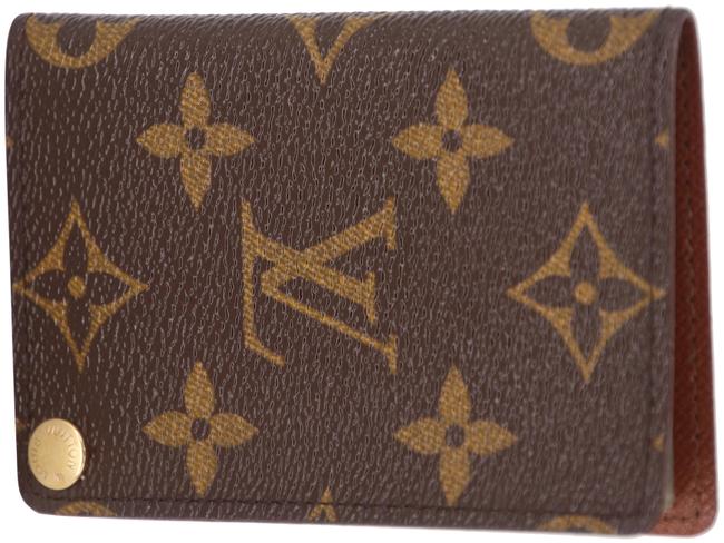 Louis Vuitton Brown Monogram Coated Canvas Business Card Id Holder Wallet