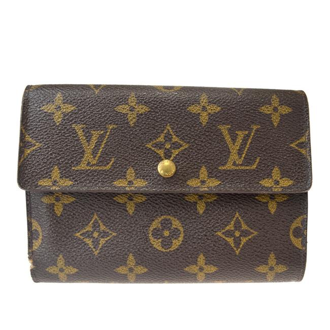 Louis Vuitton Brown Pochette Passport Monogram Leather Wallet