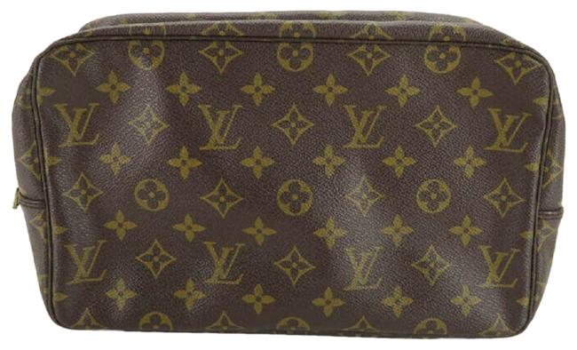 Louis Vuitton Brown Pouch Trousse Monogram Toilette 28 Cosmetic Bag