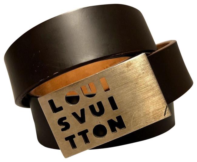 Louis Vuitton Brown Statement Buckle Belt