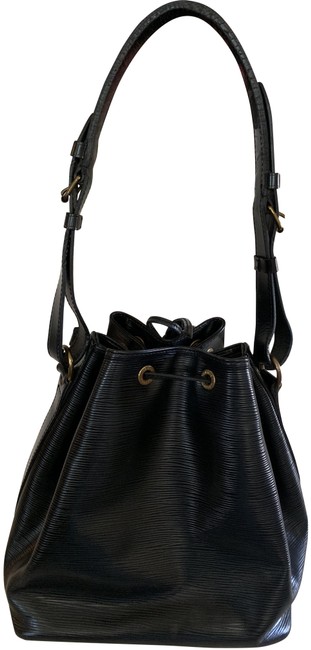 Louis Vuitton Bucket Noe Pm In Black Epi Leather Tote