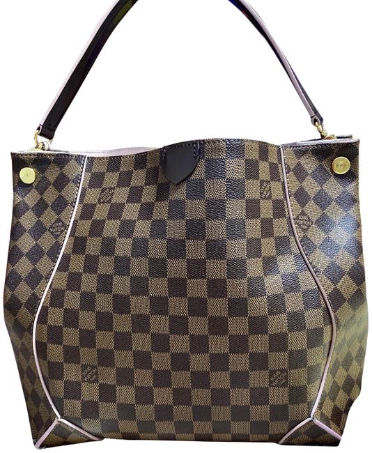 Louis Vuitton Caissa Ca?ssa Brown and Pink Inside Monogram Canvas Hobo Bag