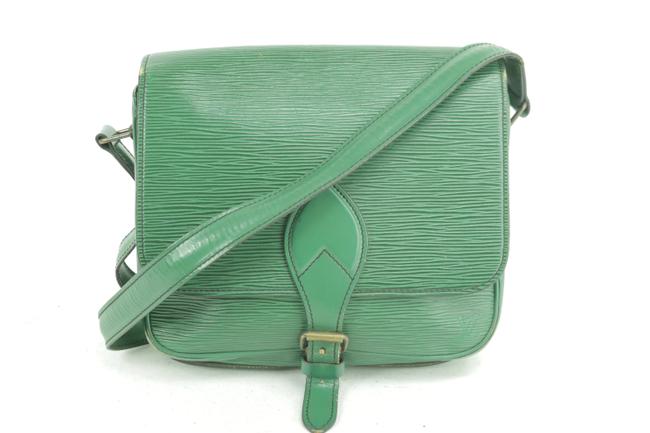 Louis Vuitton Cartouchiere 6lk0102 Green Epi Leather Cross Body Bag