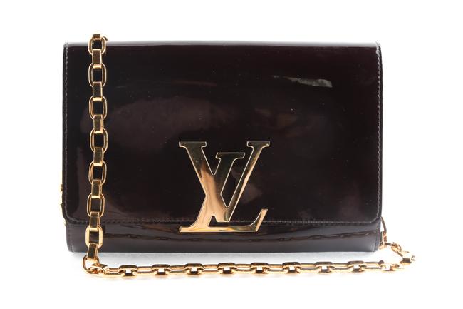 Louis Vuitton Chain Gm Purple Patent Leather Cross Body Bag