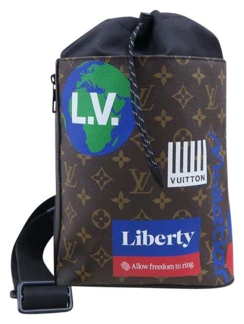 Louis Vuitton Chalk Sling Marron Cross Body Brown Monogram Canvas Backpack