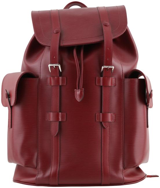 Louis Vuitton Christopher Pm Red Leather Backpack