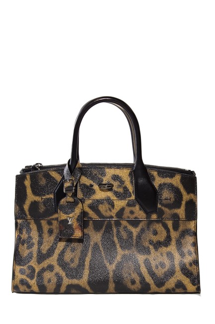 Louis Vuitton City Steamer Leopard Handle Satchel