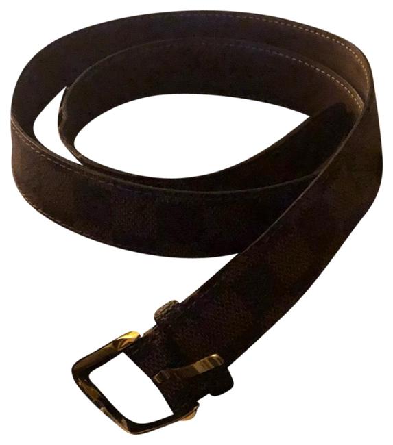 Louis Vuitton Brown Damien Ebene Ellipe 30mm Belt