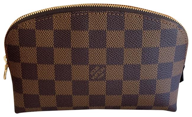 Louis Vuitton Damier Ebene Red Pouch Pm Cosmetic Bag