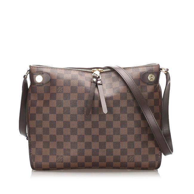 Louis Vuitton Duomo Damier Ebene Brown Leather Cross Body Bag