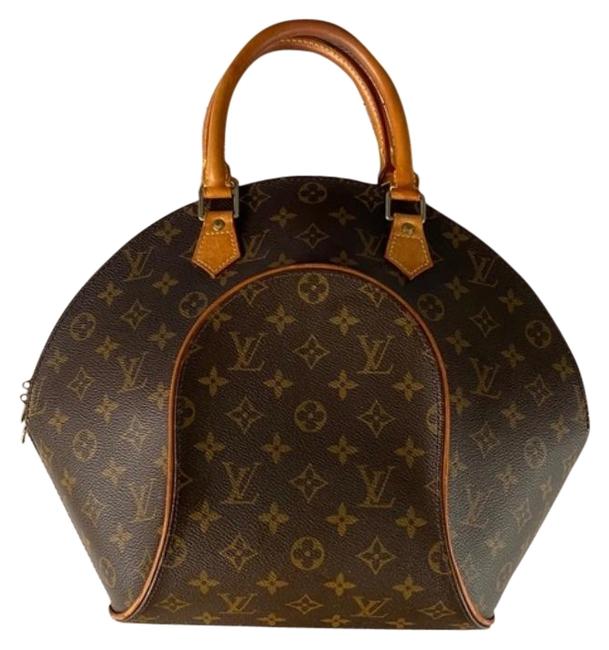 Louis Vuitton Ellipse Monogram Mm Brown Coated Canvas Tote