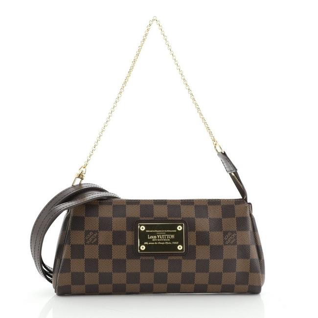 Louis Vuitton Eva Damier Brown Canvas Coated Cross Body Bag