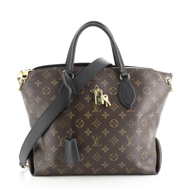 Louis Vuitton Flower Monogram Brown Coated Canvas Tote