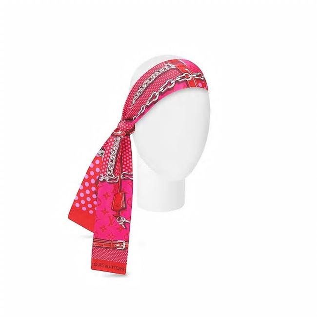 Louis Vuitton Fuchsia Pop Confidential Bandeau Red Scarf Wrap