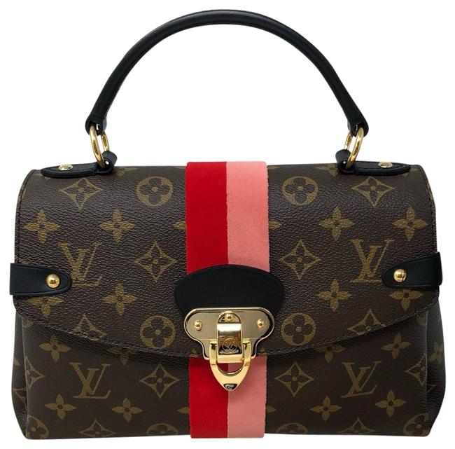 Louis Vuitton Georges Bb Coquelicot Peche Red  Pink Coated Canvas Satchel