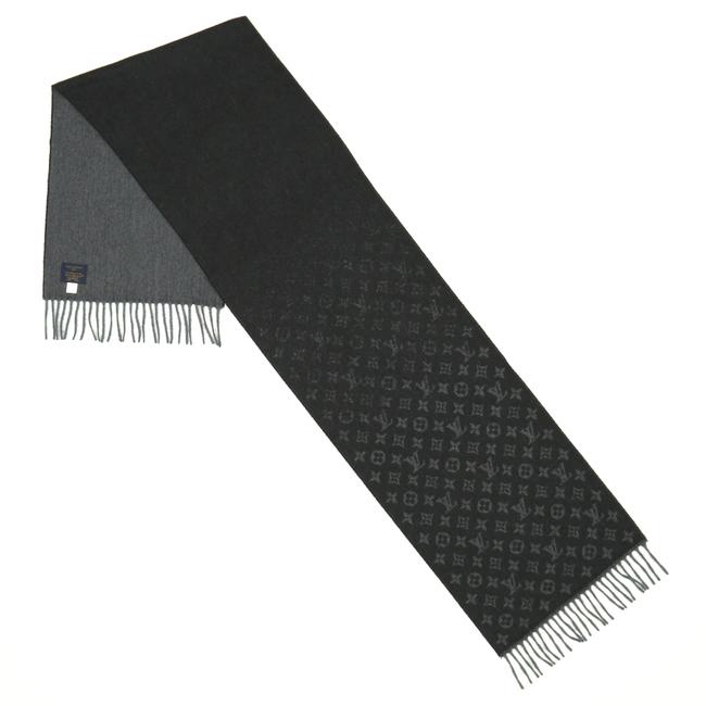 Louis Vuitton Gray Gradient and Cashmere Scarf Wrap