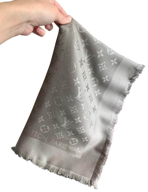 Louis Vuitton Greige Monogram Shawl Scarf Wrap