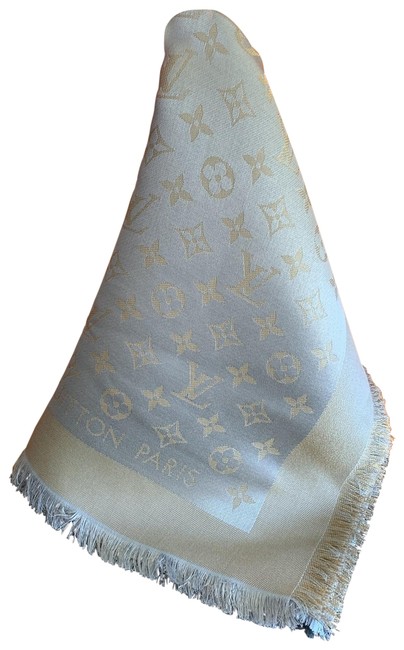 Louis Vuitton Greige Monogram Shine Scarf Wrap