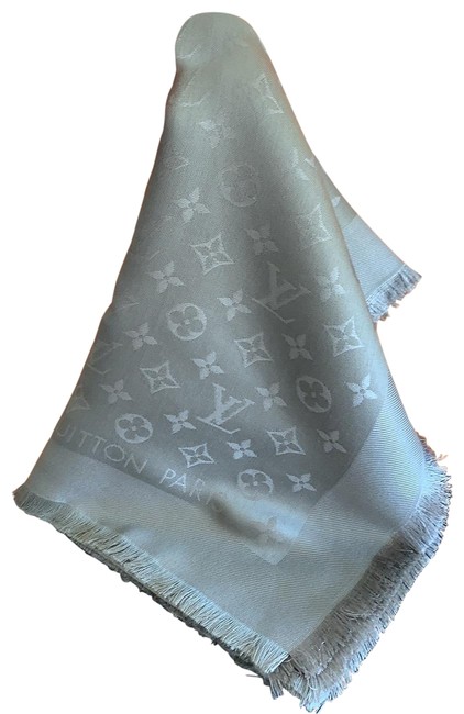 Louis Vuitton Grey Monogram Shawl Scarf Wrap