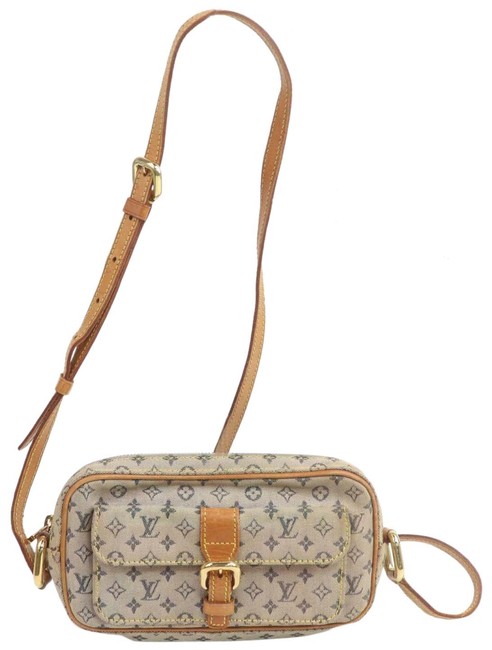 Louis Vuitton Juliette Mm 872389 Blue Monogram Mini Lin Canvas Cross Body Bag