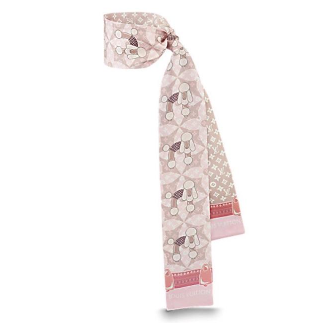 Louis Vuitton Light Pink Poodles Animalle Bandeau Scarf Wrap