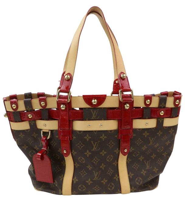 Louis Vuitton Limited Rare Salina Gm 871615 Brown Monogram Ruby Tote