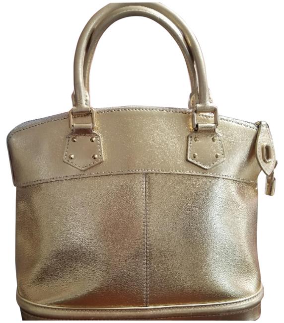 Louis Vuitton Lockit Gold Leather Tote