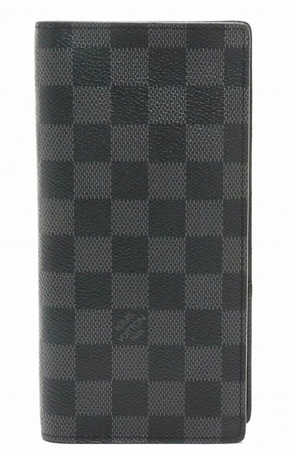 Louis Vuitton Long Damier Graphite Porto Foille Broza 2 fold N62665 Wallet